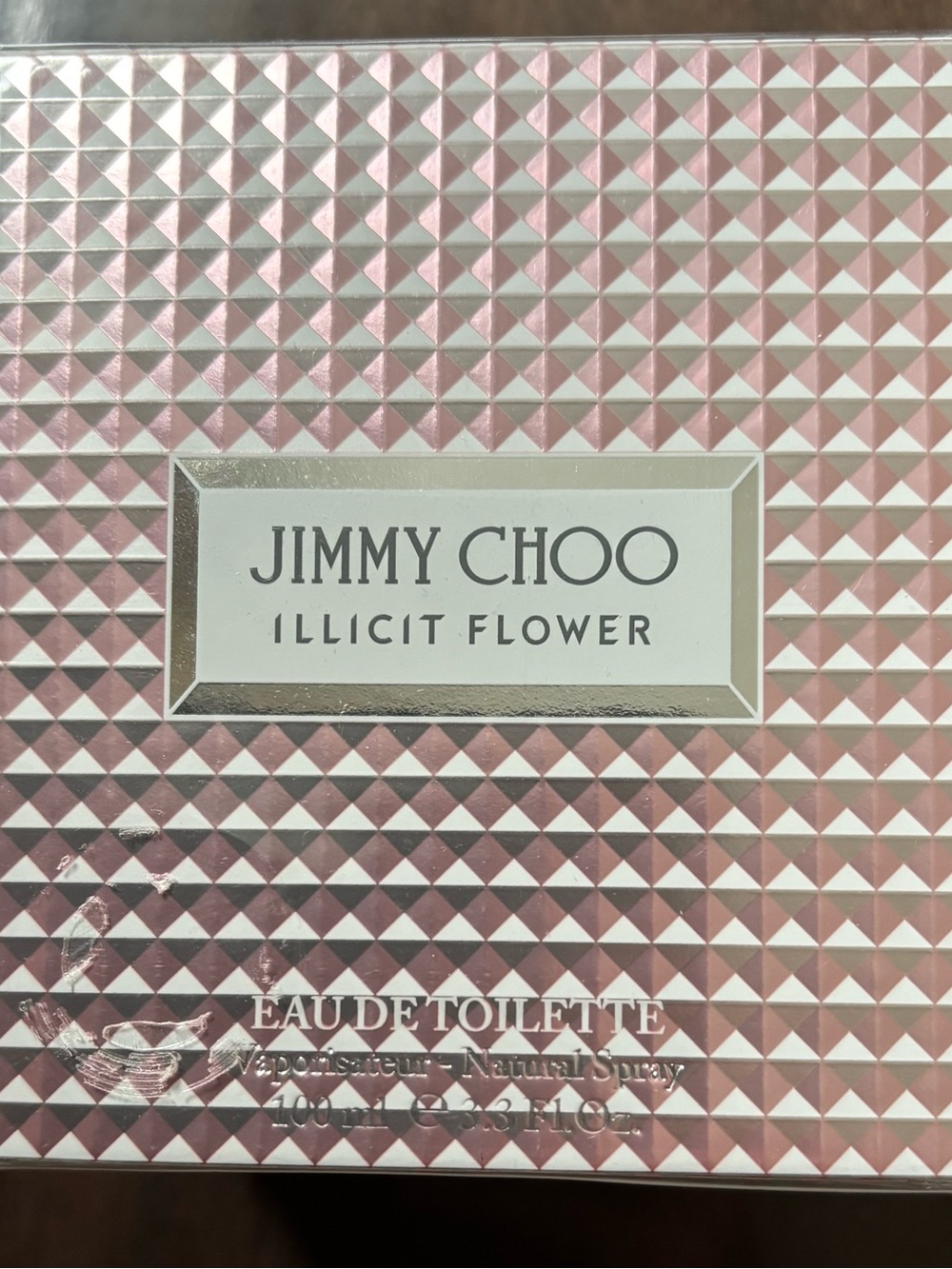 Jimmy Choo Illicit Flower Pink and Silver Patterned Gift Box